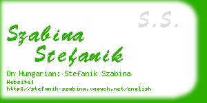 szabina stefanik business card